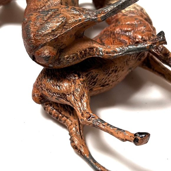 Vintage Cast Metal Reindeer Lead Antler Putz Germany - Picture 9 of 10